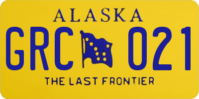 AK license plate GRC021