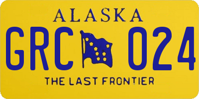AK license plate GRC024