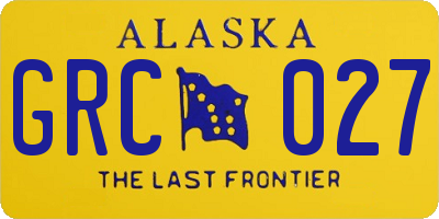AK license plate GRC027