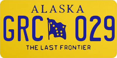 AK license plate GRC029