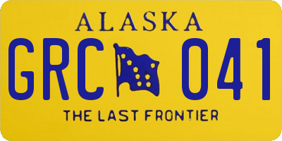AK license plate GRC041