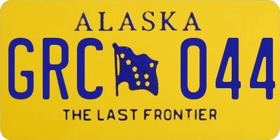 AK license plate GRC044