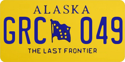 AK license plate GRC049