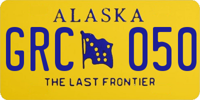 AK license plate GRC050