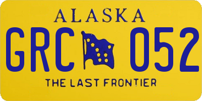 AK license plate GRC052