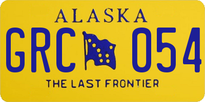 AK license plate GRC054