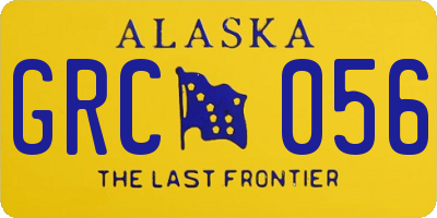 AK license plate GRC056