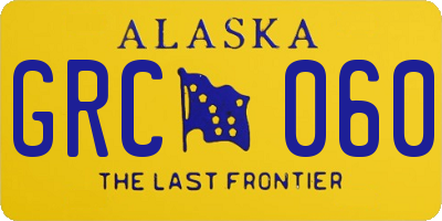 AK license plate GRC060