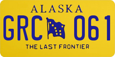 AK license plate GRC061