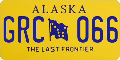 AK license plate GRC066