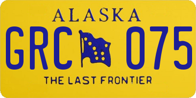 AK license plate GRC075