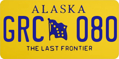 AK license plate GRC080