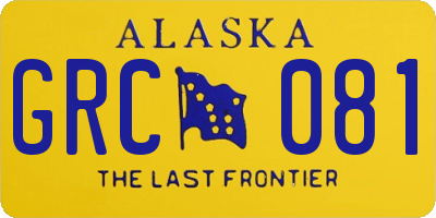 AK license plate GRC081