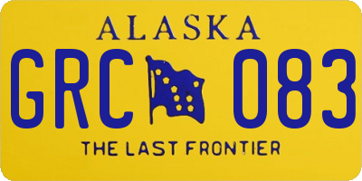 AK license plate GRC083