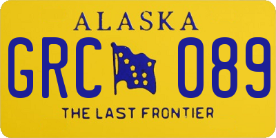 AK license plate GRC089