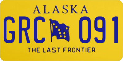 AK license plate GRC091
