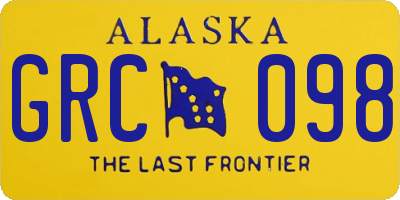 AK license plate GRC098