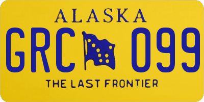 AK license plate GRC099
