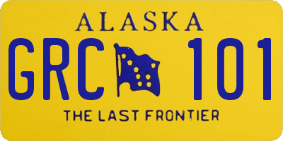 AK license plate GRC101