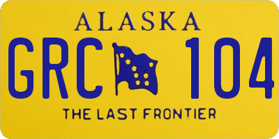 AK license plate GRC104