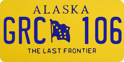 AK license plate GRC106