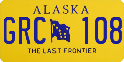 AK license plate GRC108