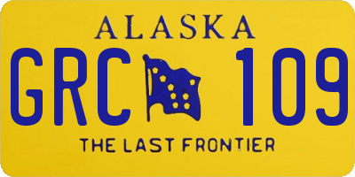 AK license plate GRC109