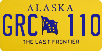 AK license plate GRC110