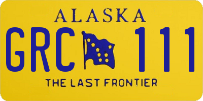 AK license plate GRC111