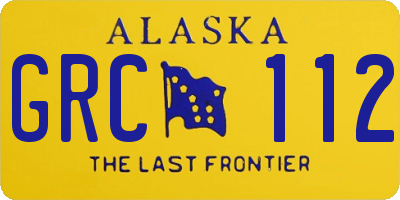 AK license plate GRC112