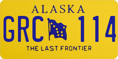 AK license plate GRC114