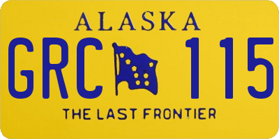 AK license plate GRC115