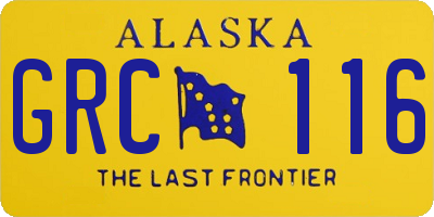 AK license plate GRC116