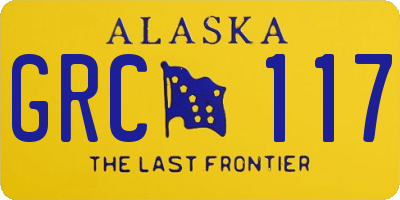 AK license plate GRC117