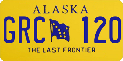 AK license plate GRC120