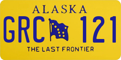 AK license plate GRC121