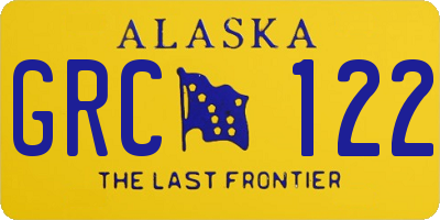 AK license plate GRC122