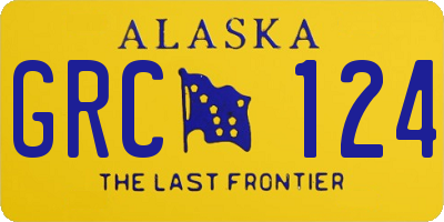 AK license plate GRC124