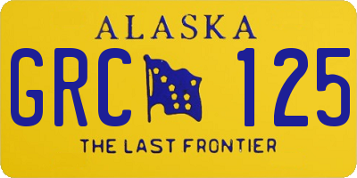 AK license plate GRC125