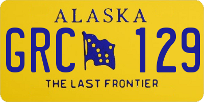 AK license plate GRC129