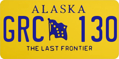 AK license plate GRC130