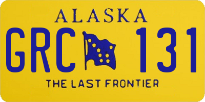 AK license plate GRC131