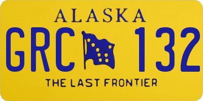 AK license plate GRC132