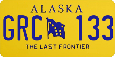 AK license plate GRC133