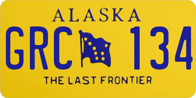 AK license plate GRC134