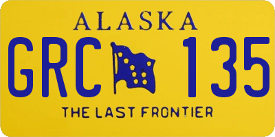 AK license plate GRC135