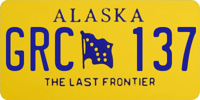 AK license plate GRC137