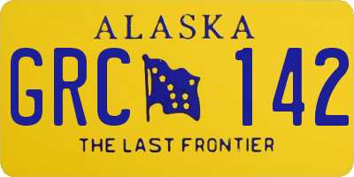 AK license plate GRC142