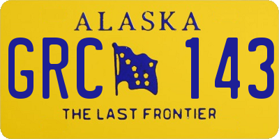 AK license plate GRC143