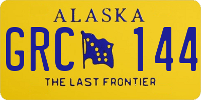 AK license plate GRC144